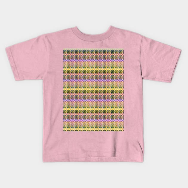 Pink and yellow stripes Kids T-Shirt by Evgeniya